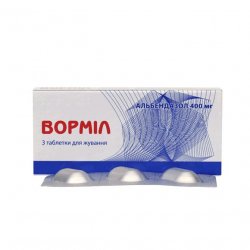 Вормил (аналог Альдазол, Альбендазол) жевательные таблетки 400 мг N3 в Владимире и области фото